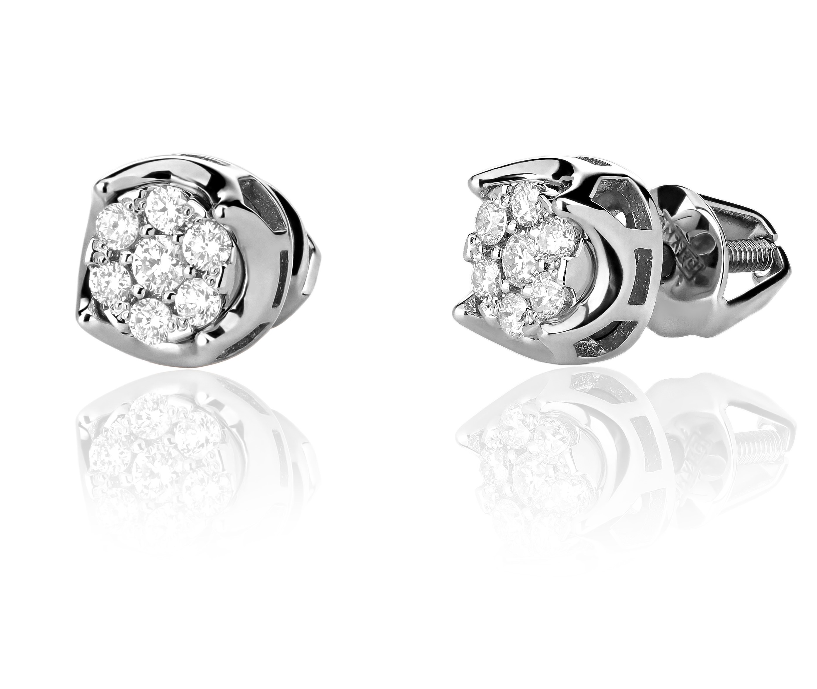  Женские серьги с бриллиантами Au 585