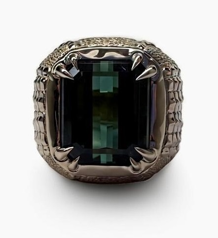 Кольцо с турмалином Изготовлено по индивидуальному эскизу