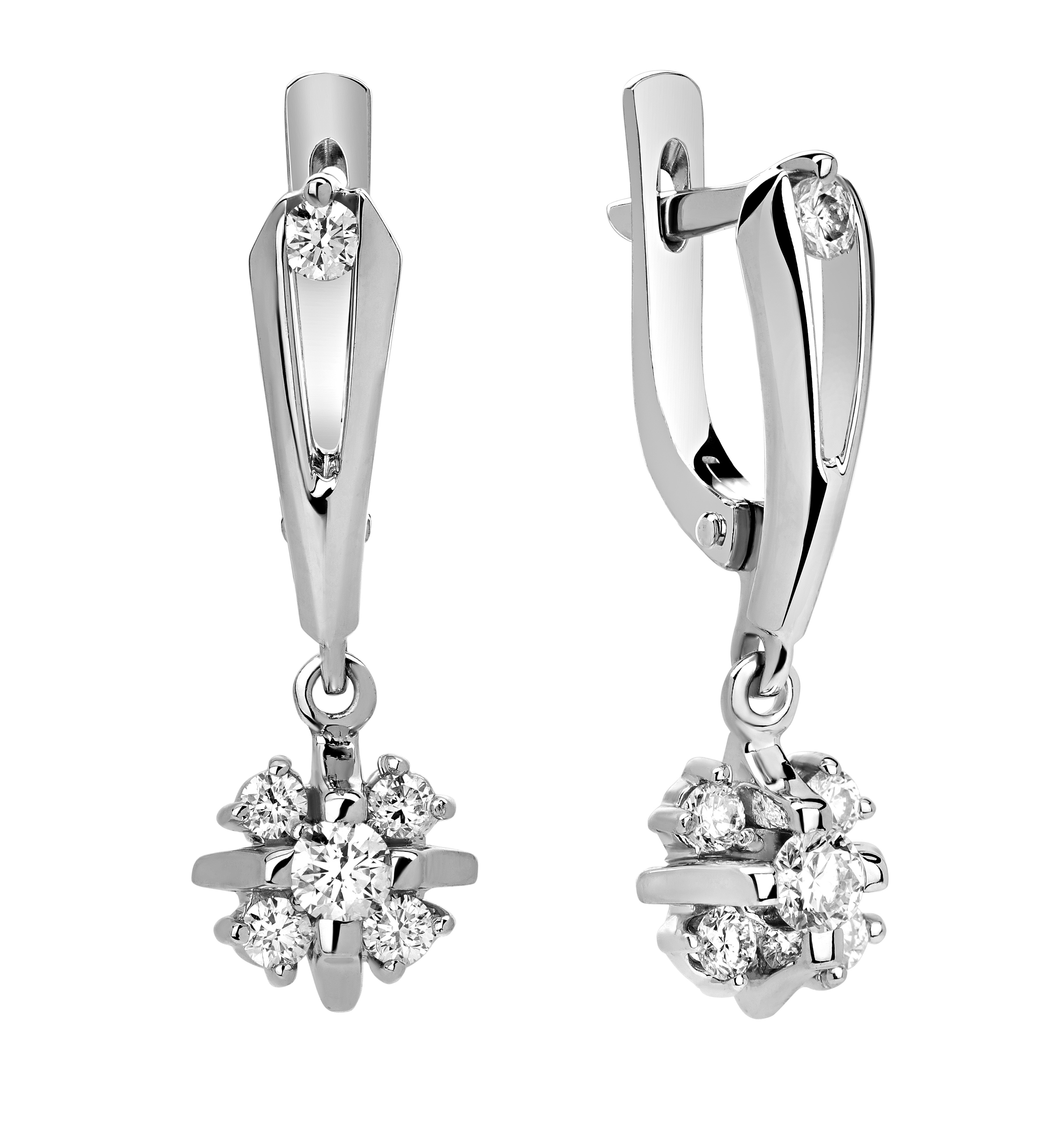 Золотые серьги с бриллиантами