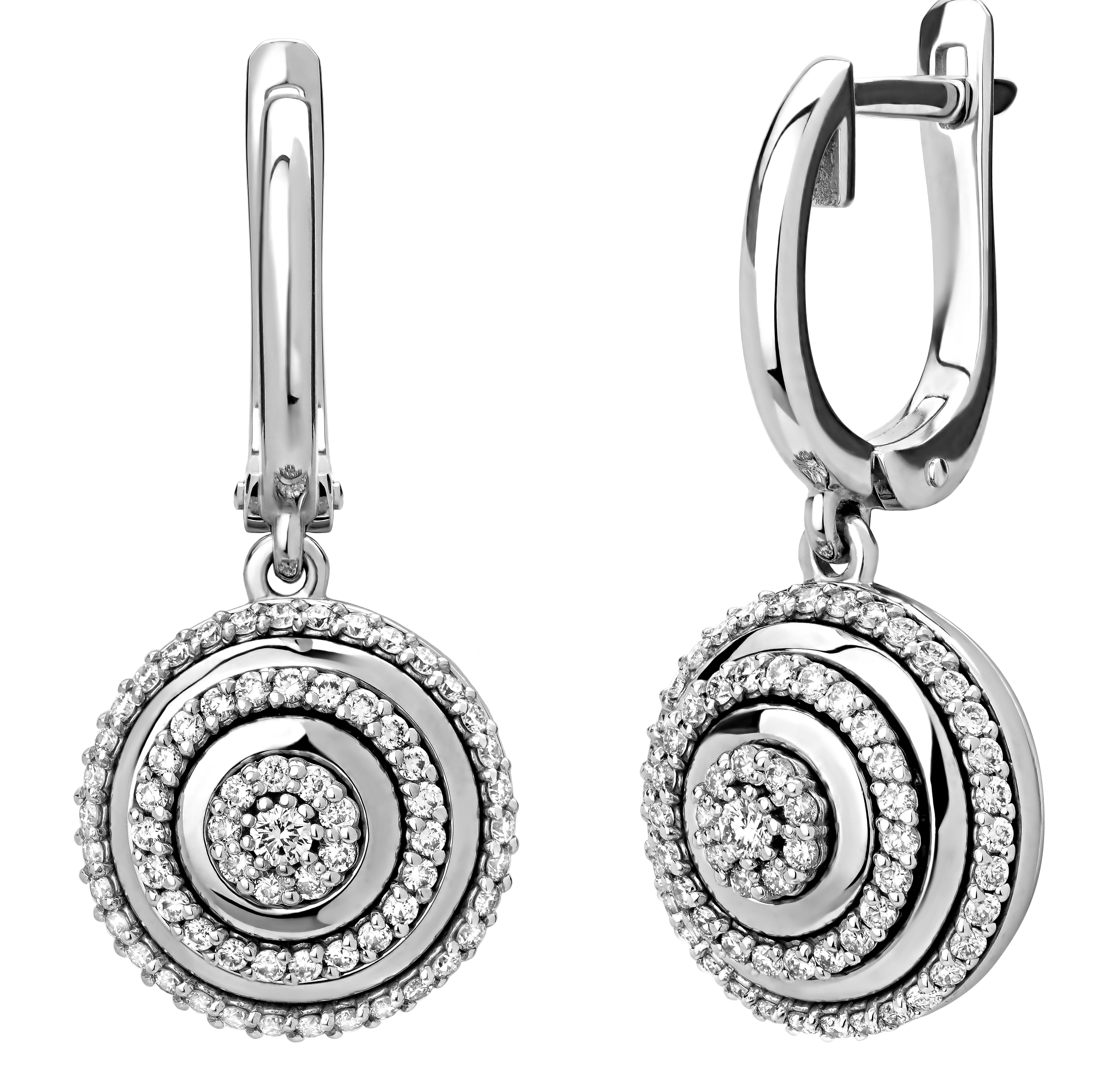 Серьги из Белого золота с бриллиантами