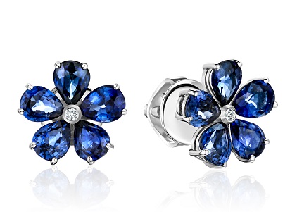 Серьги дизайнерские цветок