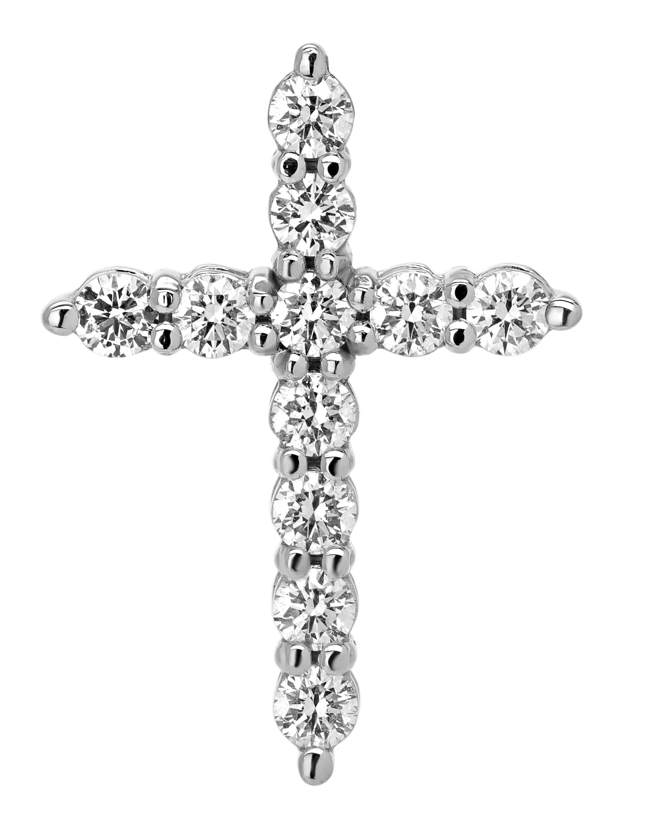 Золотой кулон крест с бриллиантами природными