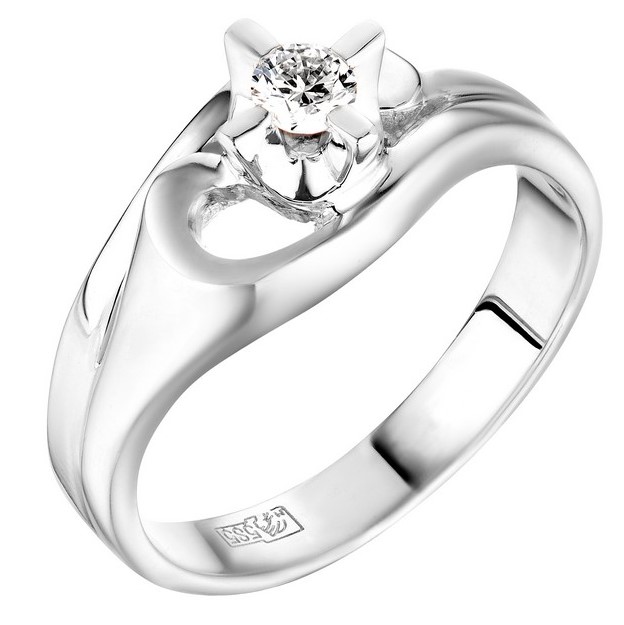 585 золотое кольцо с бриллиантом