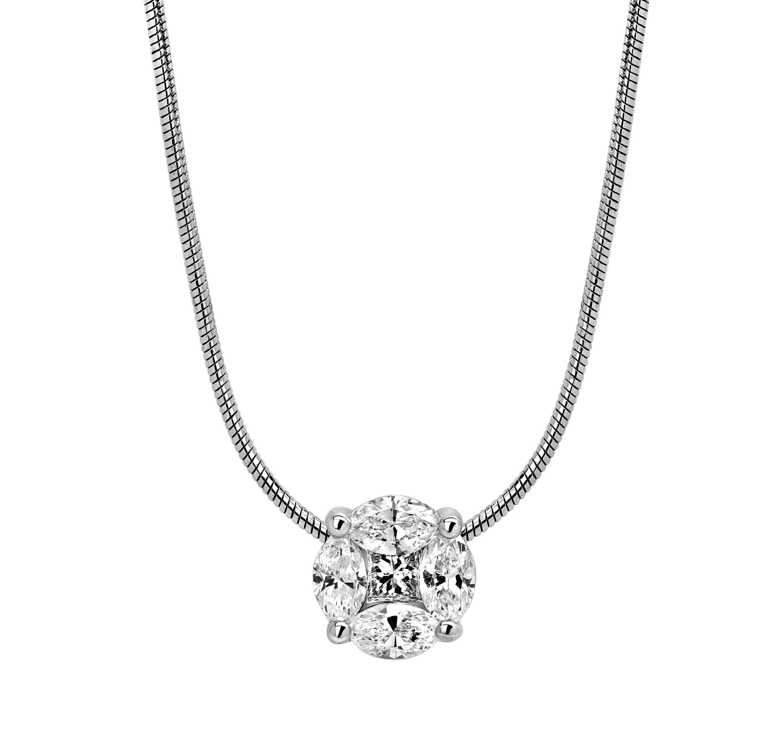 Женское колье с бриллиантами Au 585