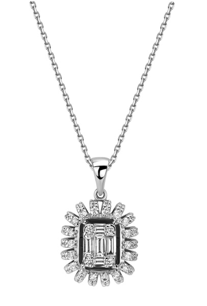 Подвеска из Белого золота с бриллиантами