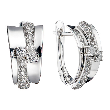 Золотые серьги с бриллиантами