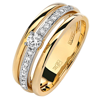 Кольцо с бриллиантами помолвочное