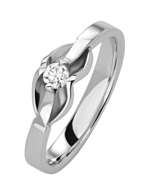 Кольцо с бриллиантом помолвочное