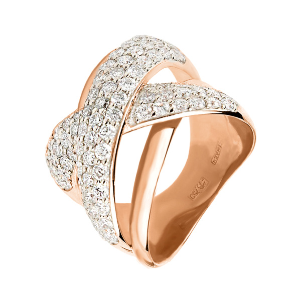 Желтое 585 золотое кольцо с бриллиантом