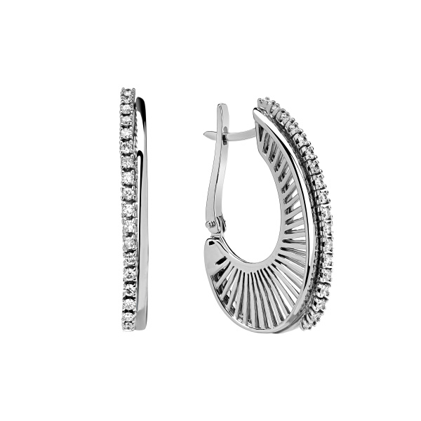 Серьги из Белого золота с бриллиантами