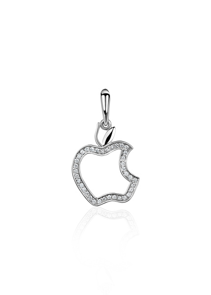 Женская подвеска из белого золота с бриллиантами