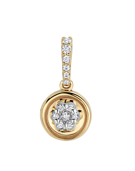 Кулон из желтого золота 585 с бриллиантами