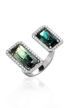 Золотое кольцо с индиголитом