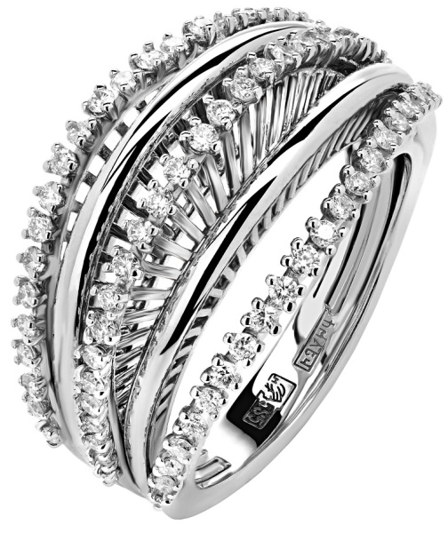 Женское золотое кольцо с бриллиантами