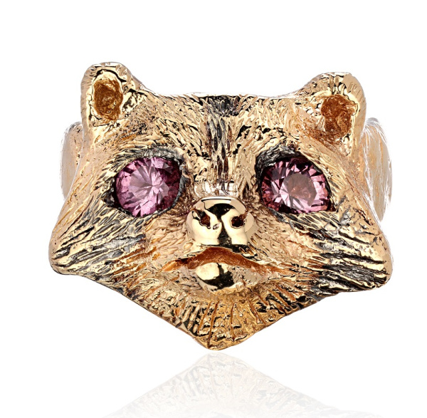 Кольцо "Енот"  Изготовлено по индивидуальному эскизу