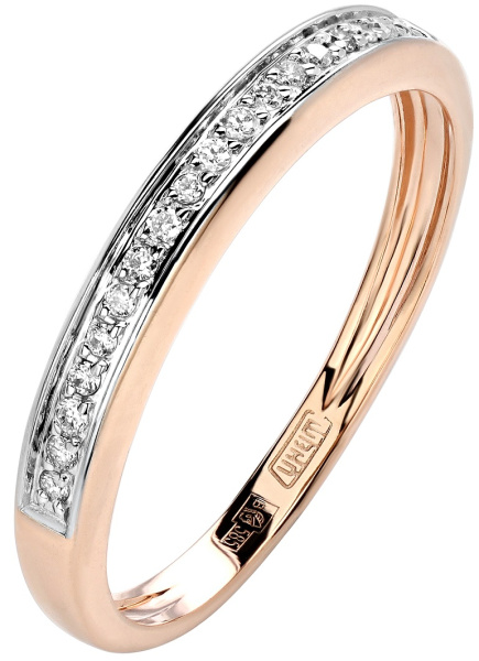 Красное кольцо с бриллиантами помолвочное дорожка