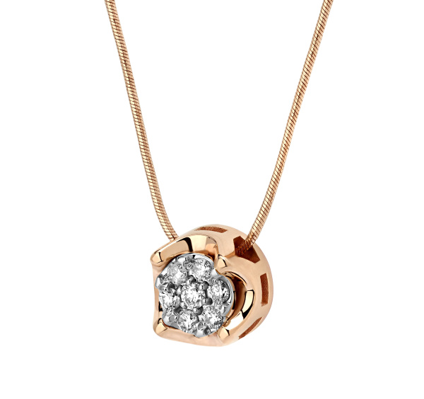 Золотой 585 Кулон с бриллиантом природным