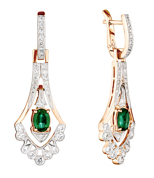 Женские серьги с бриллиантами