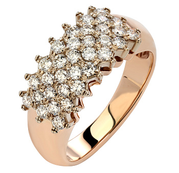 Женское золотое кольцо с бриллиантами