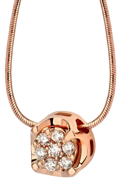 Золотое 585 колье с бриллиантами природными