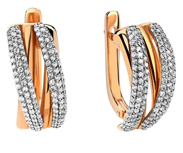 Женские серьги с бриллиантами