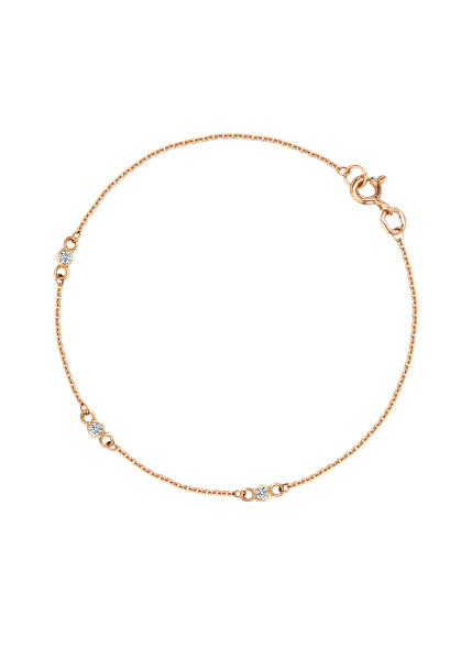 Браслет из желтого золота 585 с бриллиантами