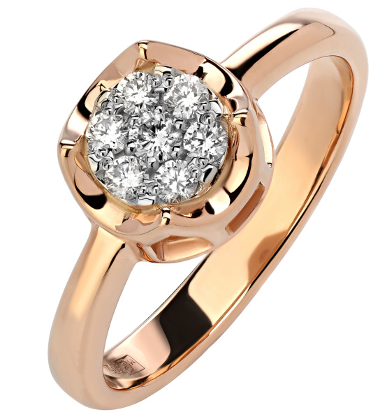 Женское золотое кольцо с бриллиантами